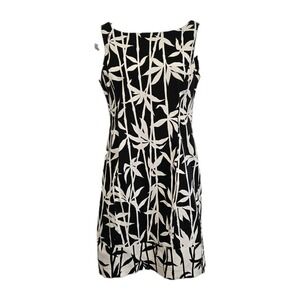 Jones New York Signature Women's Sleeveless Sheath Dress Bamboo Print Size 4